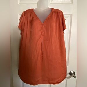 Plus size casual top - burnt orange